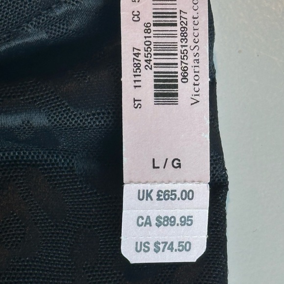 Victoria’s Secret Performing Black Leopard Size Large Print High Waisted Tight - Picture 11 of 11